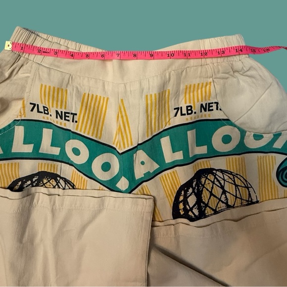 NWT JADED GYPSY FLOUR SACK HEIRLOOM BALLOON WIDE LEG CROPPED PANTS SIZE L/XL - Picture 4 of 9